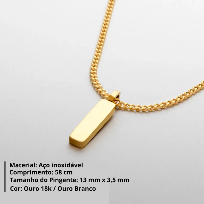Corrente Masculina de Luxo: Acessório BOLDMAN em Aço Inoxidável