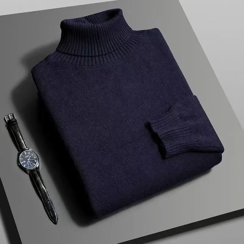 Suéter Masculino Gola Alta Slim – Malha Anti-Pilling - BOLDMAN