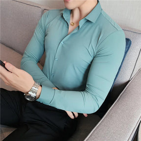 Camisa Masculina Slim Sem Costura – Luxo e Alta Elasticidade - BOLDMAN