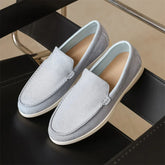 Slip On Masculino Premium  Azul Claro | Driving Shoe em Couro Full-Grain | BOLDMAN
