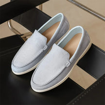 Slip On Masculino Premium  Azul Claro | Driving Shoe em Couro Full-Grain | BOLDMAN
