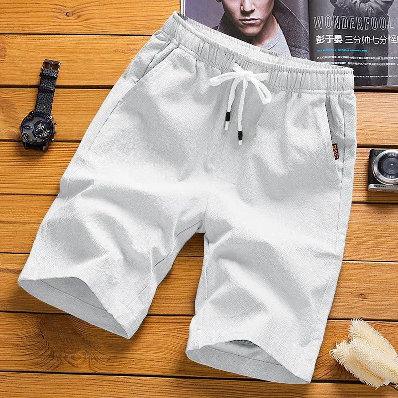 Shorts Masculino Linho Sintético  | Respirável & Solto | Bold Man™