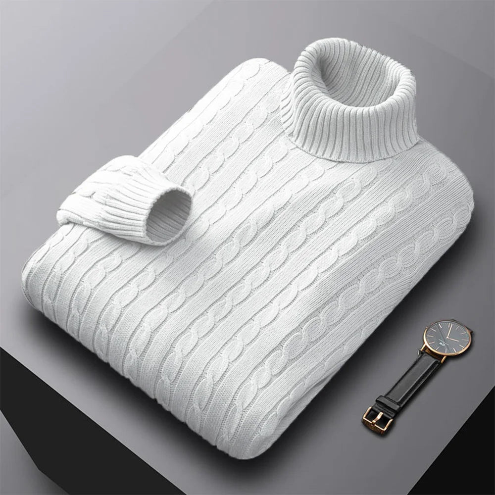 Suéter Masculino Gola Alta Premium – Estilo Inverno BOLDMAN