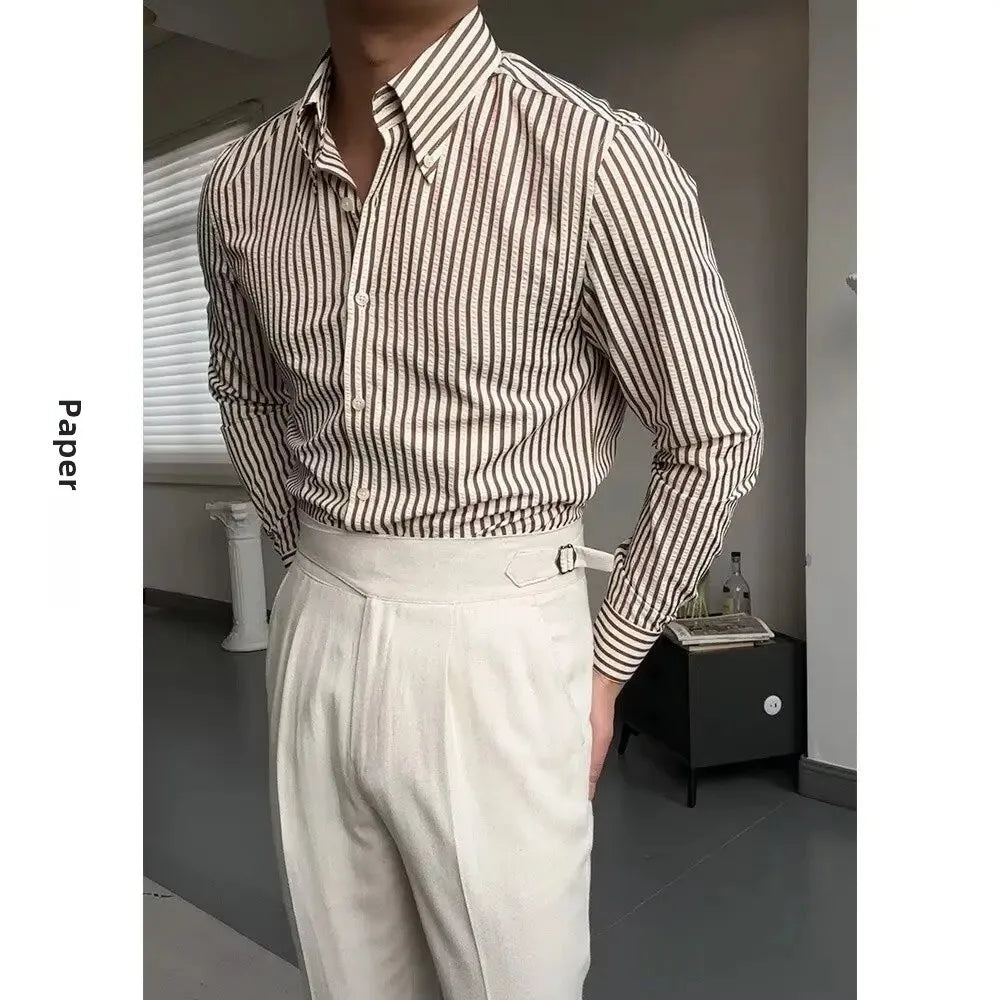 Camisa Manga Longa Letras 2024 — Estilo Japonês Hong Kong Wind - BOLDMAN