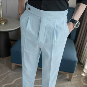 Calça de Terno Masculina Linho & Algodão BOLDMAN Luxo 2025