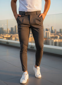 Calça Masculina Slim com Detalhes Vintage - BOLDMAN