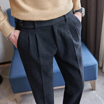 Calça de Terno Masculina de Lã Outono/Inverno – BOLDMAN