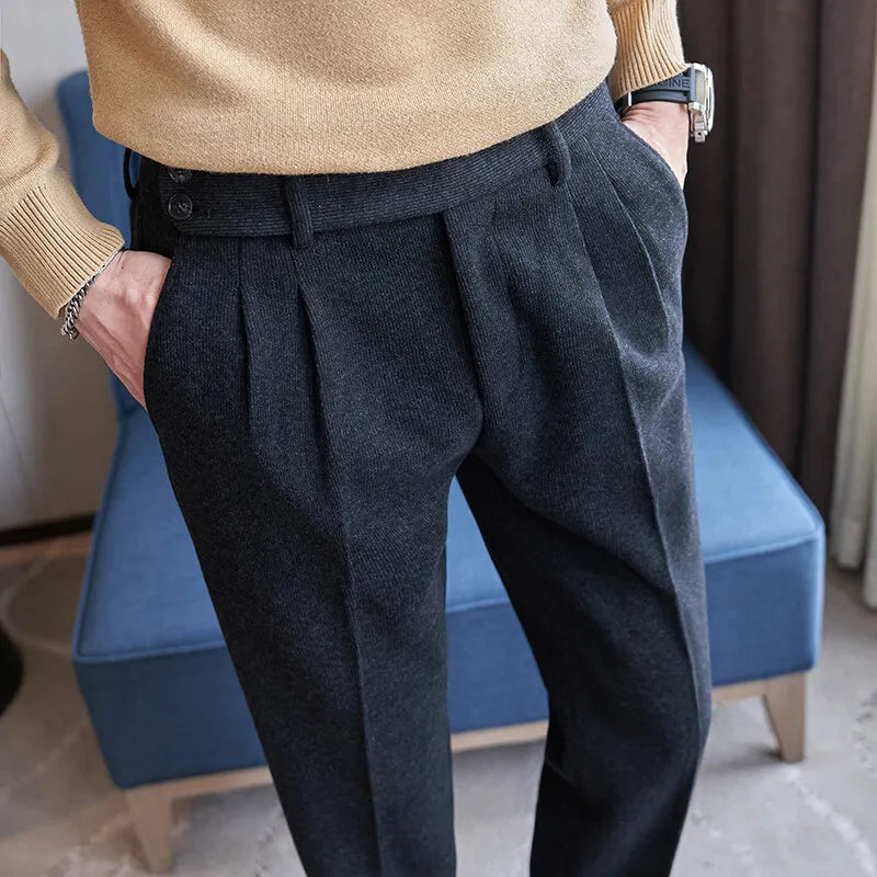 Calça de Terno Masculina de Lã Outono/Inverno – BOLDMAN