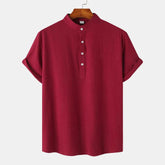 Camisa Manga Curta Masculina em Linho Puro Premium - BOLDMAN