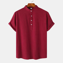 Camisa Manga Curta Masculina em Linho Puro Premium - BOLDMAN