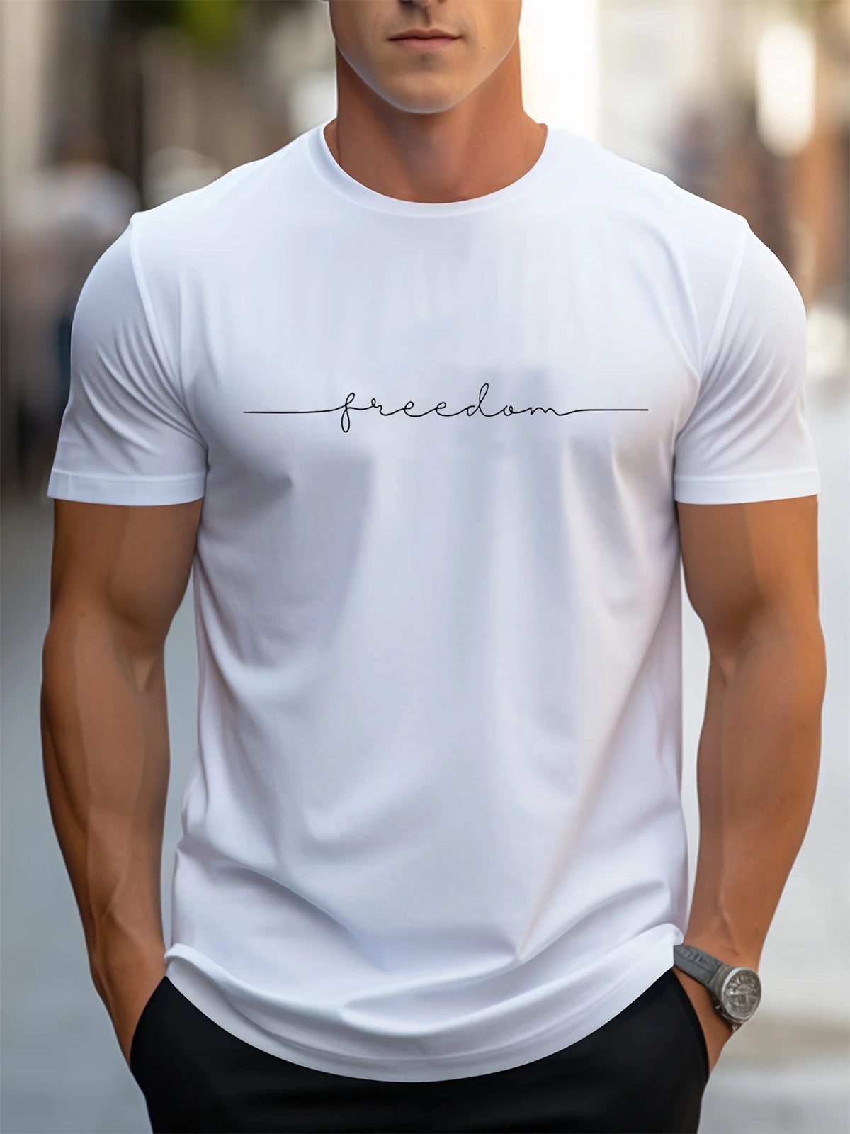 Camiseta Masculina 100% Algodão Casual Plus Size Premium - BOLDMAN