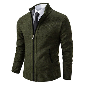 Casaco de Lã com Zíper | Cardigan Masculino de Inverno | BOLDMAN