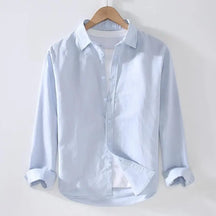 Camisa Masculina Manga Longa em Algodão e Linho Premium - BOLDMAN
