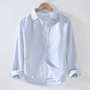 Camisa Masculina Manga Longa em Algodão e Linho Premium - BOLDMAN