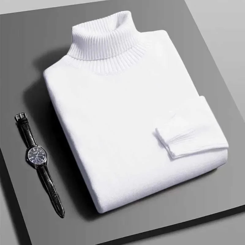 Suéter Masculino Gola Alta Slim – Malha Anti-Pilling - BOLDMAN