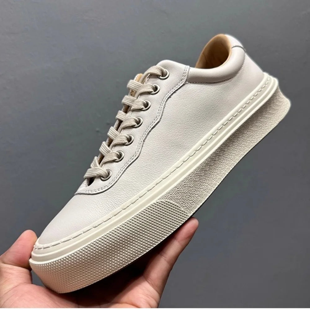 Tênis Masculino de Luxo: Sola Grossa e Couro Premium - BOLDMAN