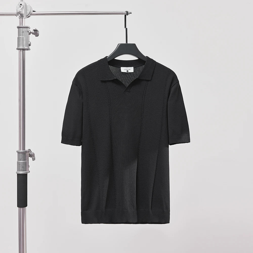 Camiseta Polo Masculina Waffle Slim Fit – Gola V - BOLDMAN