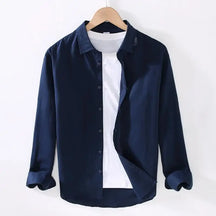 Camisa Masculina Manga Longa em Algodão e Linho Premium - BOLDMAN