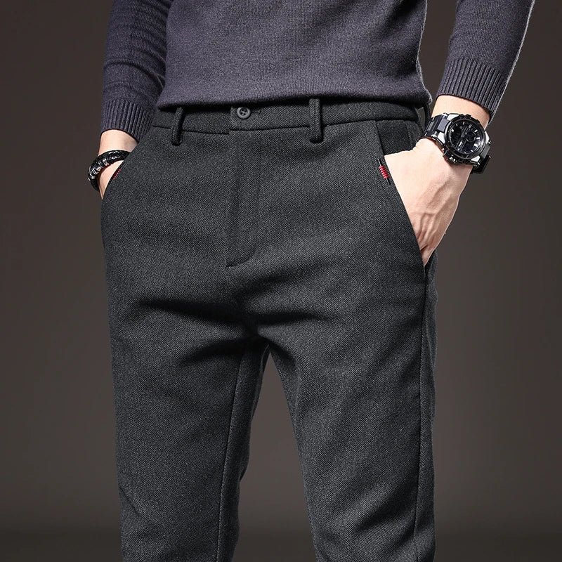 Calça Casual Masculina Slim Outono/Inverno Versátil – BOLDMAN