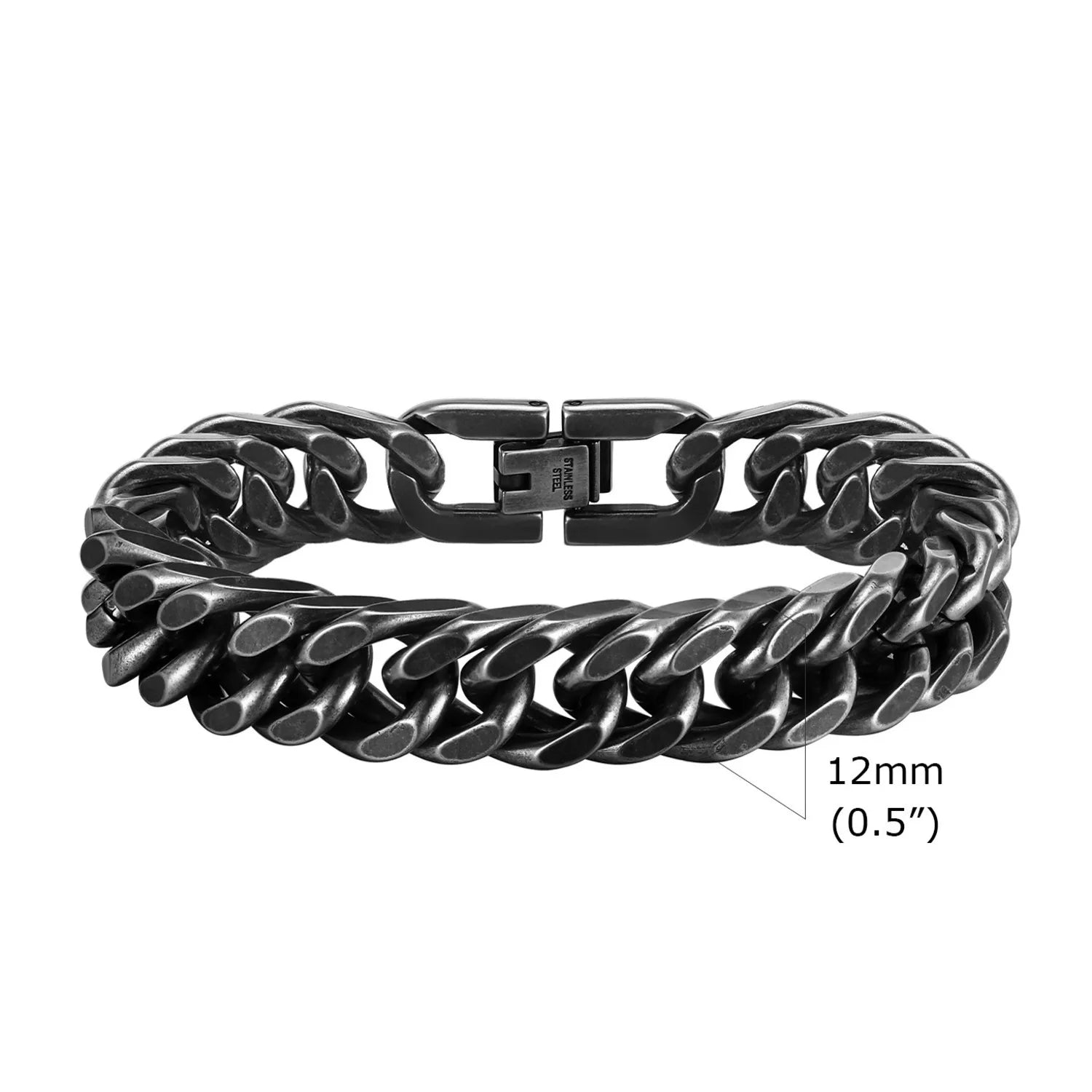 Pulseira Masculina em Aço Inoxidável Retrô - BOLDMAN