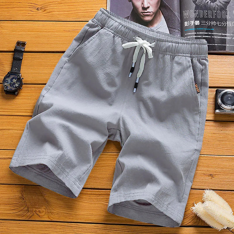 Shorts Masculino Linho Sintético  | Respirável & Solto | Bold Man™