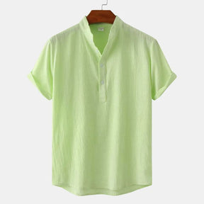Camisa Manga Curta Masculina em Linho Puro Premium - BOLDMAN
