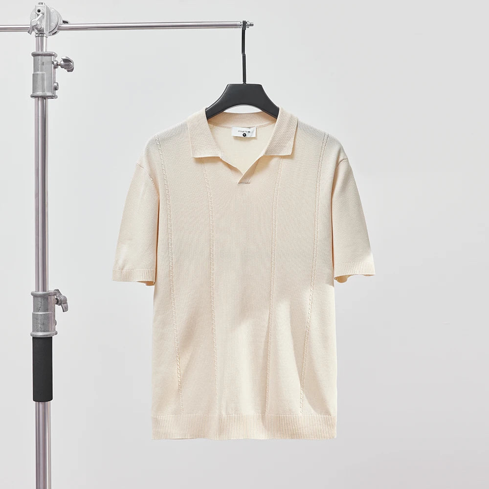 Camiseta Polo Masculina Waffle Slim Fit – Gola V - BOLDMAN