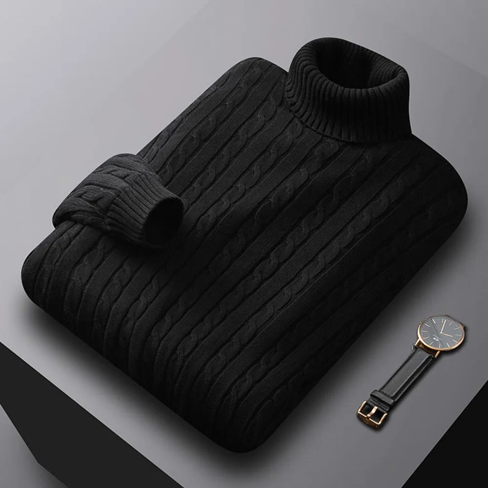 Suéter Masculino Gola Alta Premium – Estilo Inverno BOLDMAN