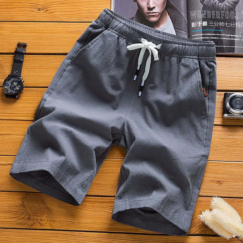Shorts Masculino Linho Sintético  | Respirável & Solto | Bold Man™