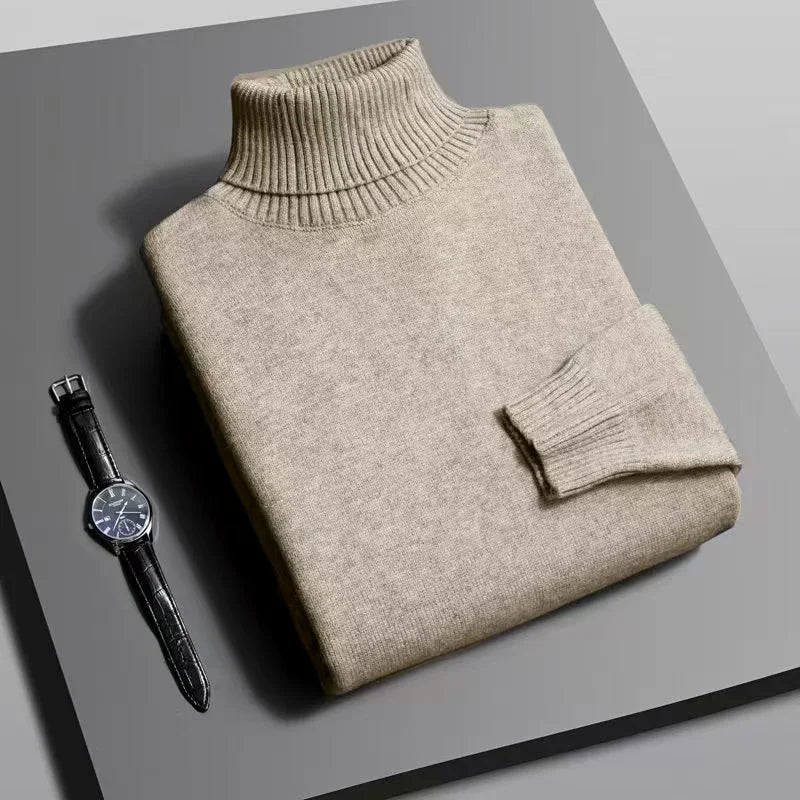Suéter Masculino Gola Alta Slim – Malha Anti-Pilling - BOLDMAN