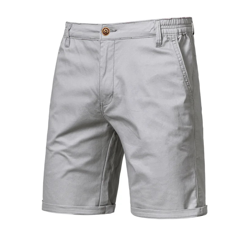 Bermuda Masculina de Sarja | Bolsa Faca Cinza-Claro | Bold Man™