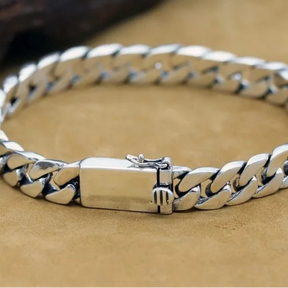 Pulseira Masculina Punk em Prata Esterlina S925 | Exclusividade BOLDMAN