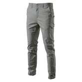 Calça Masculina Cinza Slim Fit Casual de Algodão Premium | BOLDMAN