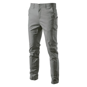 Calça Masculina Cinza Slim Fit Casual de Algodão Premium | BOLDMAN