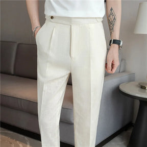 Calça de Terno Masculina Linho & Algodão BOLDMAN Luxo 2025
