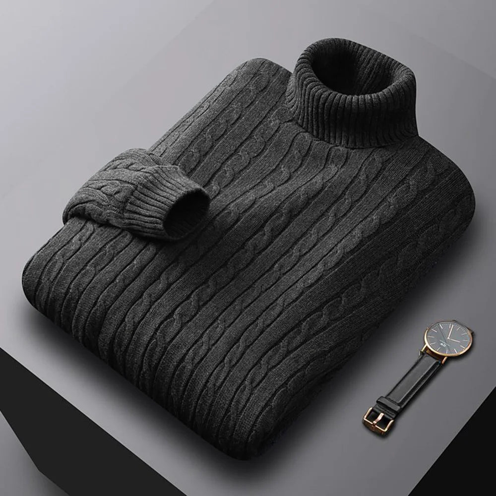 Suéter Masculino Gola Alta Premium – Estilo Inverno BOLDMAN
