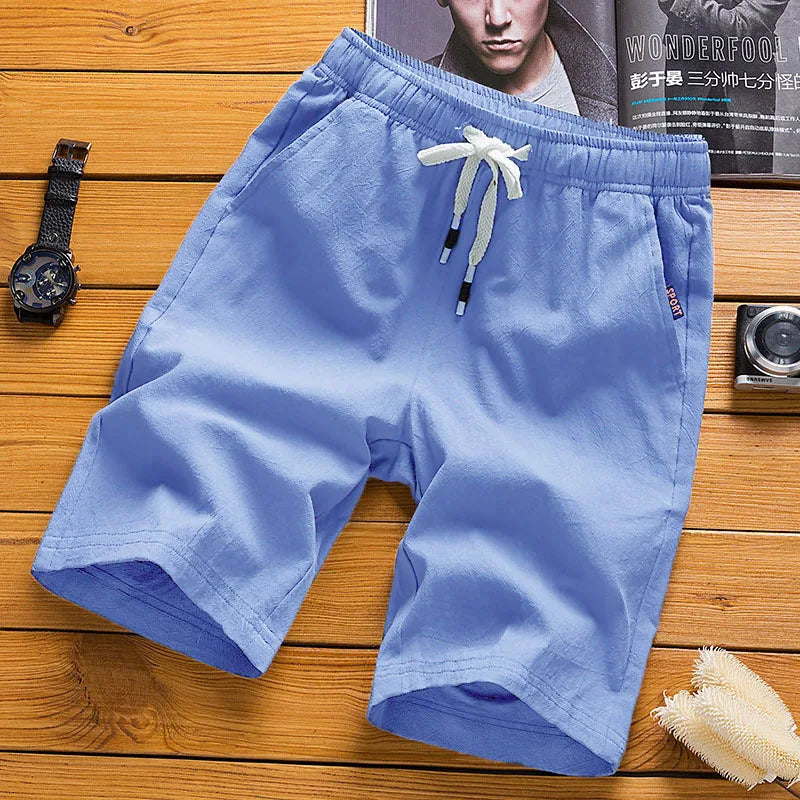 Shorts Masculino Linho Sintético  | Respirável & Solto | Bold Man™
