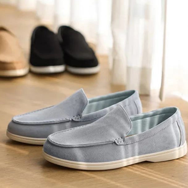 Slip On Masculino Premium  Azul Claro | Driving Shoe em Couro Full-Grain | BOLDMAN