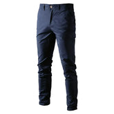 Calça Masculina Azul Marinho Slim Fit Casual de Algodão Premium | BOLDMAN