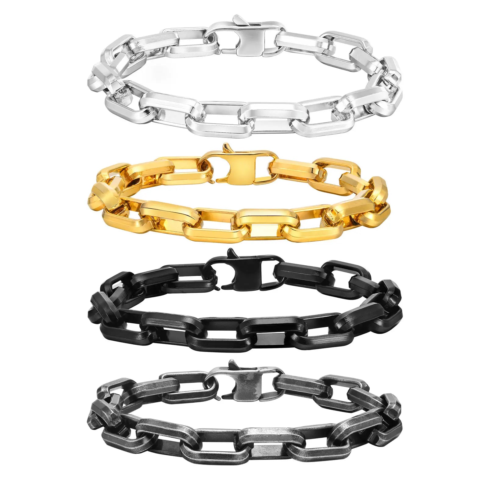 Pulseira Masculina em Aço Inoxidável Dourado - BOLDMAN