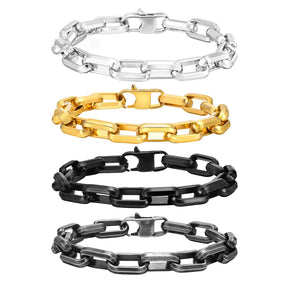 Pulseira Masculina em Aço Inoxidável Dourado - BOLDMAN