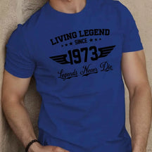 Camiseta Masculina Verão 100% Algodão Plus Size Estampada 1973 - BOLDMAN