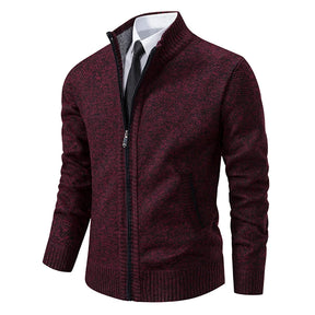 Casaco de Lã com Zíper | Cardigan Masculino de Inverno | BOLDMAN