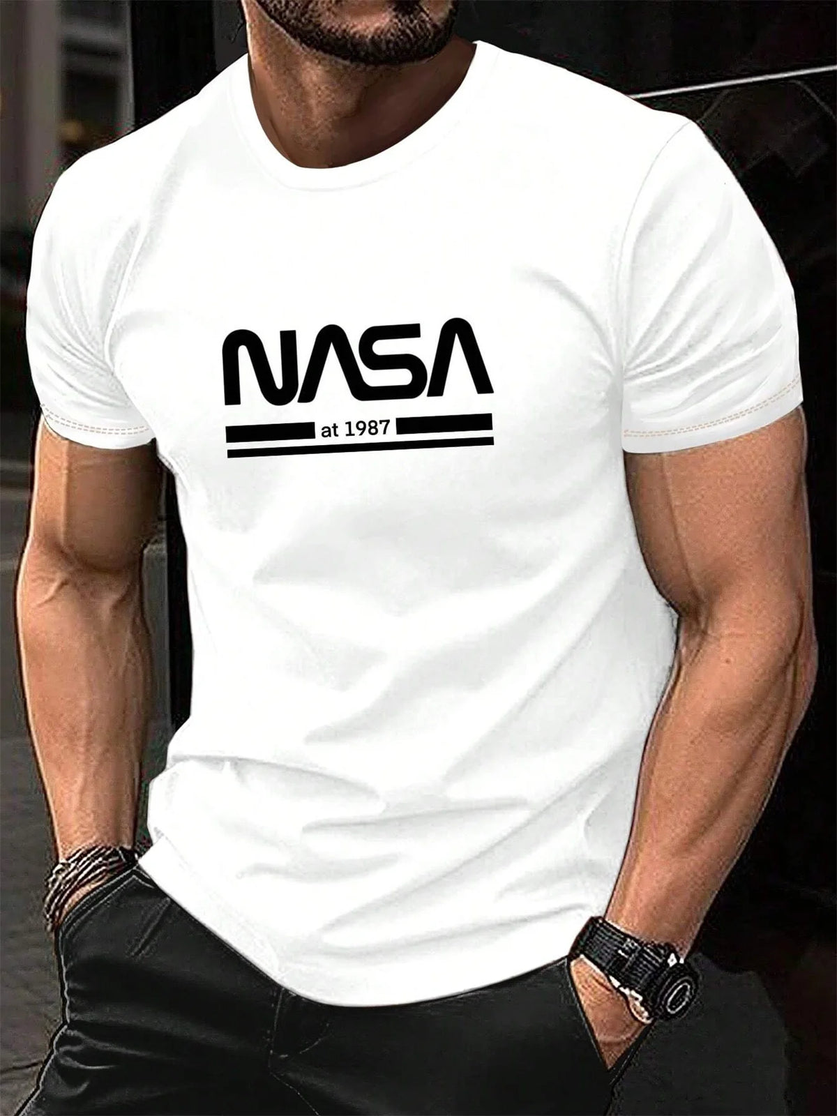 Camiseta Masculina Nasa 100% Algodão - BOLDMAN
