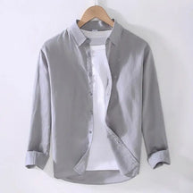 Camisa Masculina Manga Longa em Algodão e Linho Premium - BOLDMAN