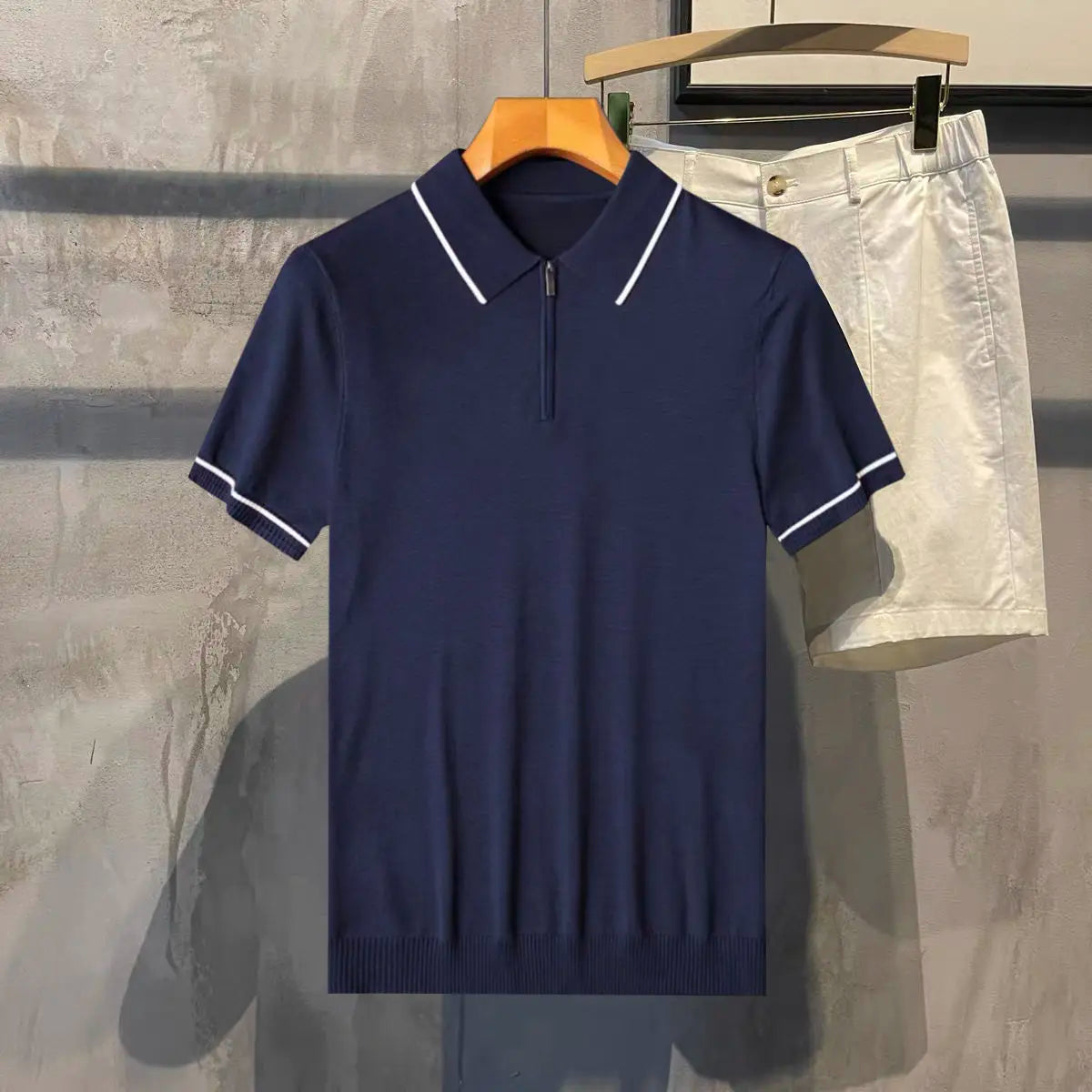 Camiseta Polo Masculina Vintage Slim Fit – Gola Zíper - BOLDMAN