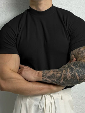 Camiseta Masculina Listrada Gola Pequena Fitness - BOLDMAN