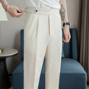 Calça de Terno Masculina Linho & Algodão BOLDMAN Luxo 2025