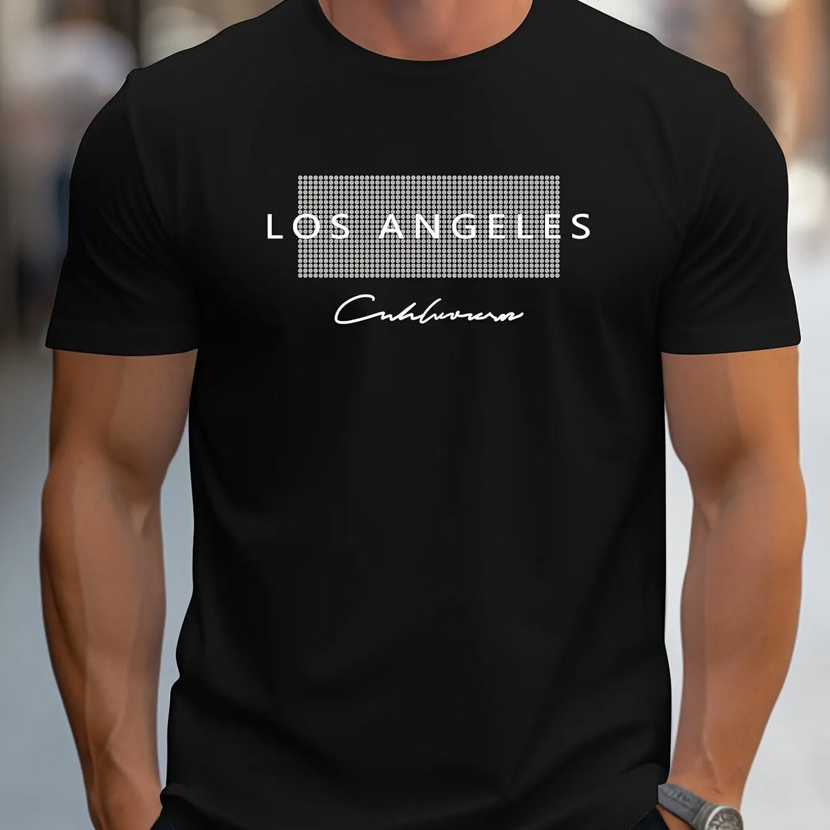 Camiseta Masculina Los Angeles Graphic 100% Algodão Slim Fit - BOLDMAN