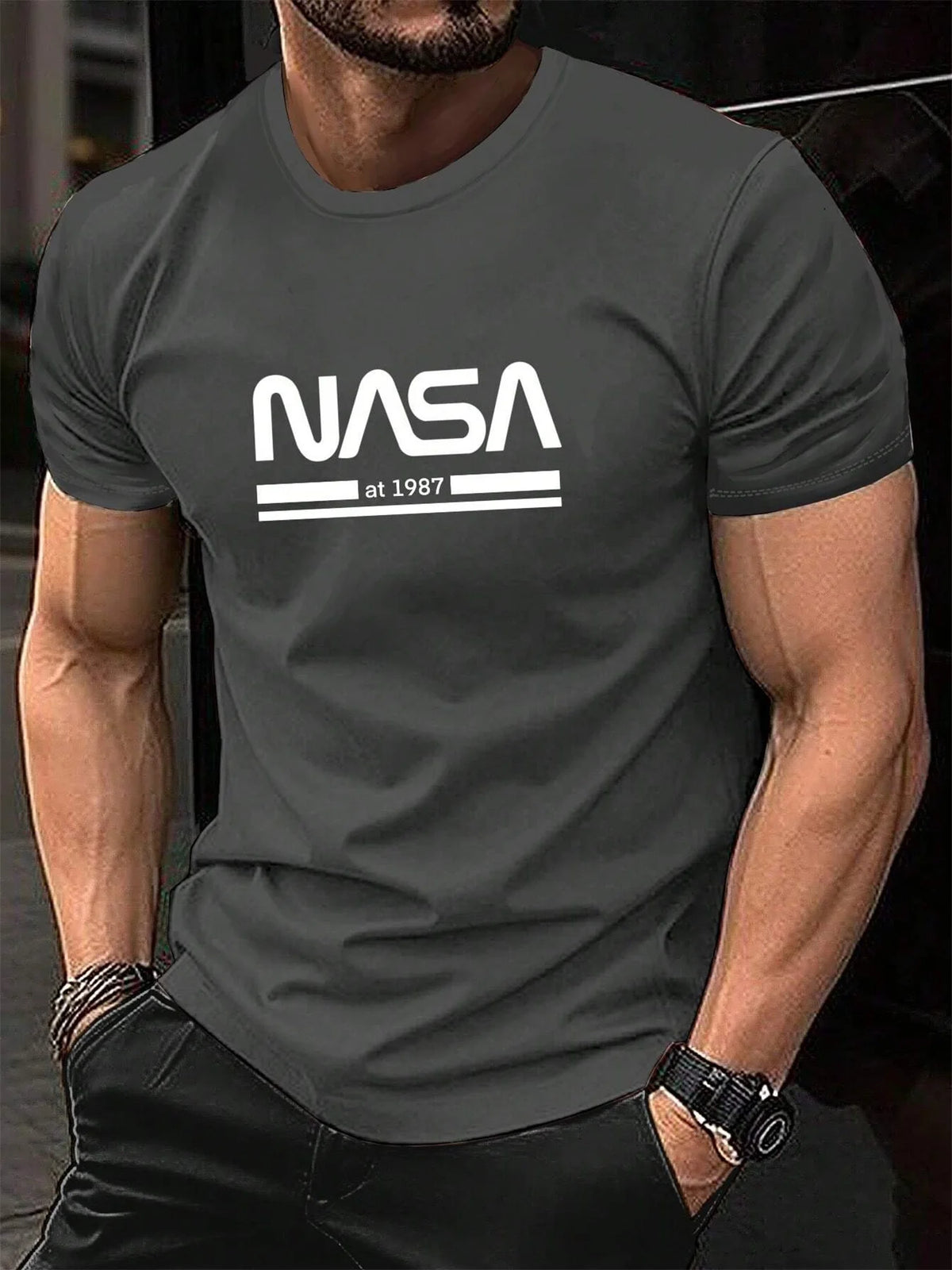 Camiseta Masculina Nasa 100% Algodão - BOLDMAN
